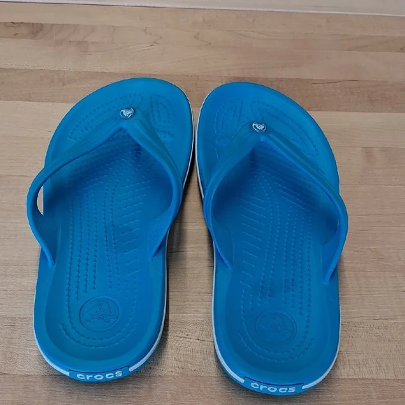 Blue Flip Flops with Logo - Picture 3 of 5